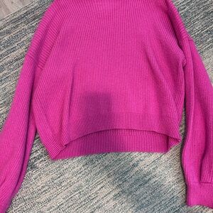 Hippie Rose Vibrant Pink Crew Neck Sweater